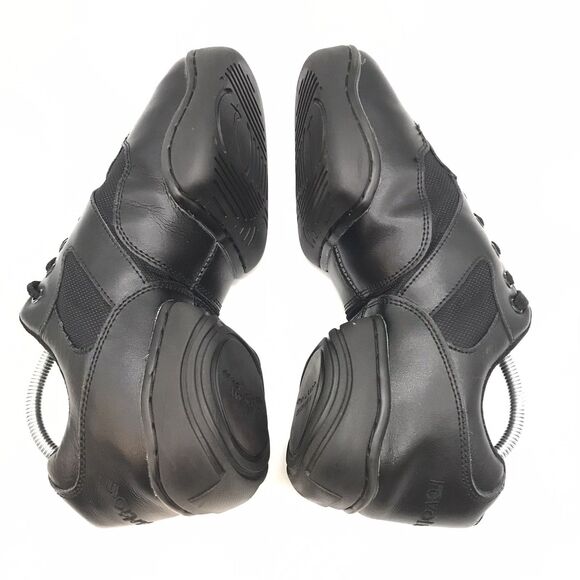 Revolution 901 Black Leather Split Sole Dance Shoe Women's 9.5 AD M Jazz Lace Up - Picture 7 of 12